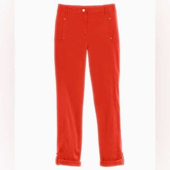 CHICO’S | Women’s Luxe Utility Convertible Orange Ankle Pants Size 2.5 (14/L) - Picture 4 of 12
